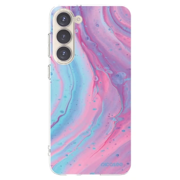 Picasee διαφανής θήκη σιλικόνης Samsung Galaxy S23+ 5G - Pink liquid
