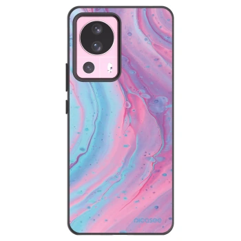 Picasee Μαύρη θήκη σιλικόνης για Xiaomi 13 Lite - Pink liquid
