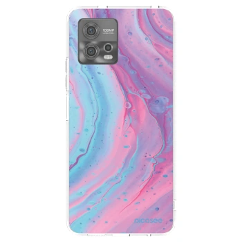 Picasee διαφανής θήκη σιλικόνης Motorola Moto G72 - Pink liquid