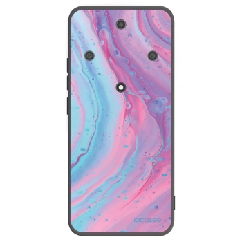 Picasee Μαύρη θήκη σιλικόνης για Honor Magic5 Lite 5G - Pink liquid