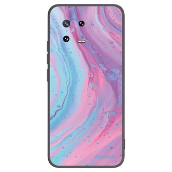 Picasee Μαύρη θήκη σιλικόνης για Xiaomi 13 Pro - Pink liquid