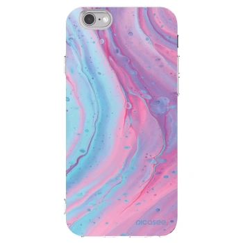 Picasee διαφανής θήκη σιλικόνης Apple iPhone 6/6S - Pink liquid