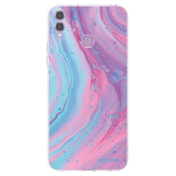Picasee διαφανής θήκη σιλικόνης Honor 8X - Pink liquid
