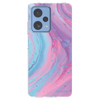 Picasee διαφανής θήκη σιλικόνης Xiaomi Redmi Note 12 Pro 5G - Pink liquid