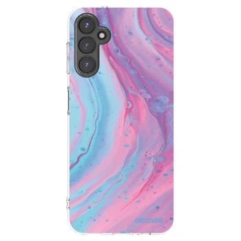 Picasee διαφανής θήκη σιλικόνης Samsung Galaxy A14 4G A145R - Pink liquid