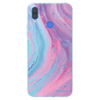 Picasee διαφανής θήκη σιλικόνης Huawei Nova 3 - Pink liquid