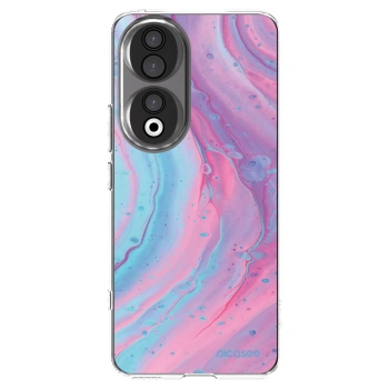 Picasee διαφανής θήκη σιλικόνης Honor 90 5G - Pink liquid