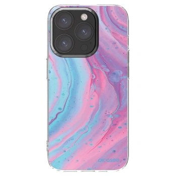 Picasee διαφανής θήκη σιλικόνης Apple iPhone 15 Pro - Pink liquid