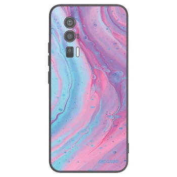 Picasee Μαύρη θήκη σιλικόνης για Xiaomi Poco F5 Pro 5G - Pink liquid