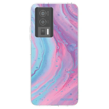 Picasee διαφανής θήκη σιλικόνης Xiaomi Poco F5 Pro 5G - Pink liquid