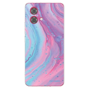 Picasee διαφανής θήκη σιλικόνης Motorola Moto G84 5G - Pink liquid