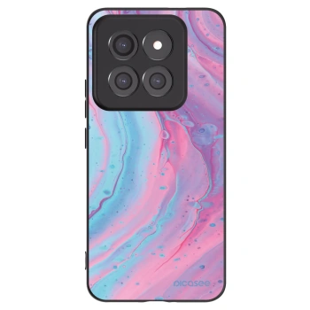 Picasee Μαύρη θήκη σιλικόνης για Xiaomi 14 Pro - Pink liquid