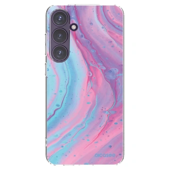 Picasee διαφανής θήκη σιλικόνης Samsung Galaxy S24+ S926B 5G - Pink liquid