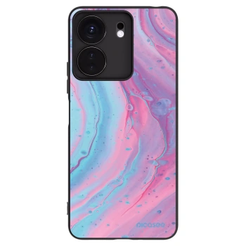 Picasee Μαύρη θήκη σιλικόνης για Xiaomi Redmi 13C 4G - Pink liquid