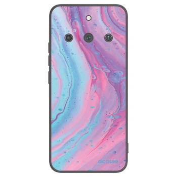 Picasee Μαύρη θήκη σιλικόνης για Realme 11 Pro+ - Pink liquid