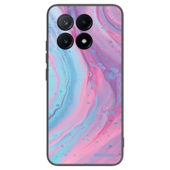 Picasee Μαύρη θήκη σιλικόνης για Xiaomi Poco X6 Pro - Pink liquid