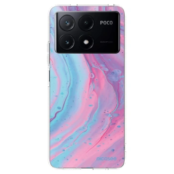 Picasee διαφανής θήκη σιλικόνης Xiaomi Poco X6 Pro - Pink liquid