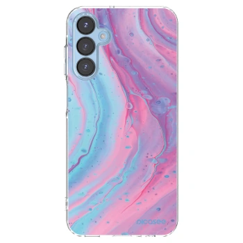 Picasee διαφανής θήκη σιλικόνης Samsung Galaxy A15 A156B 5G - Pink liquid