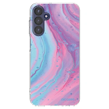 Picasee διαφανής θήκη σιλικόνης Samsung Galaxy A15 A155F 4G - Pink liquid