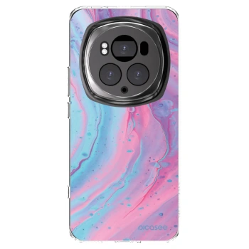 Picasee διαφανής θήκη σιλικόνης Honor Magic6 Pro - Pink liquid