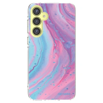 Picasee διαφανής θήκη σιλικόνης Samsung Galaxy A35 5G A356B - Pink liquid