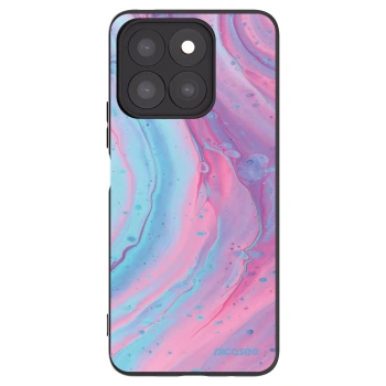 Picasee Μαύρη θήκη σιλικόνης για Honor X8b - Pink liquid