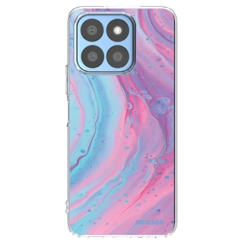 Picasee διαφανής θήκη σιλικόνης Honor X8b - Pink liquid