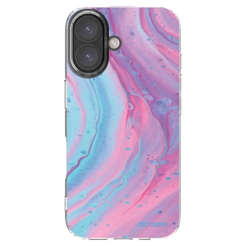 Picasee διαφανής θήκη σιλικόνης Apple iPhone 16 - Pink liquid