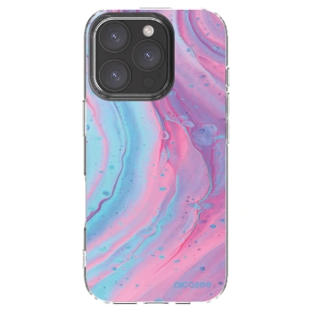 Picasee διαφανής θήκη σιλικόνης Apple iPhone 16 Pro - Pink liquid