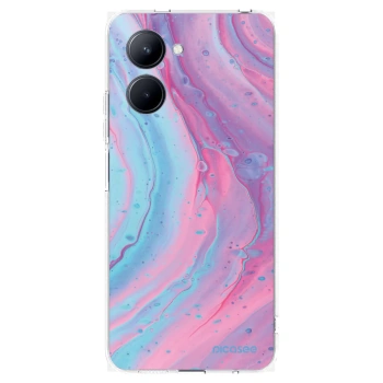 Picasee διαφανής θήκη σιλικόνης Realme C33 (2023) - Pink liquid