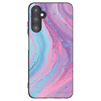 Picasee Μαύρη θήκη σιλικόνης για Samsung Galaxy A05s A057G - Pink liquid