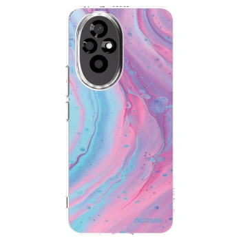Picasee διαφανής θήκη σιλικόνης Honor 200 5G - Pink liquid