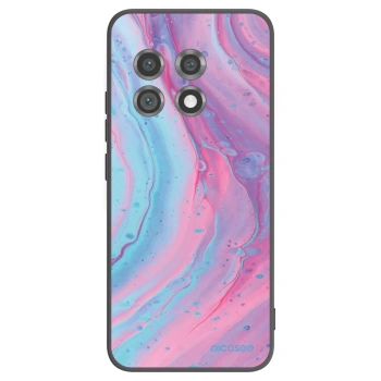 Picasee Μαύρη θήκη σιλικόνης για OnePlus 11 5G - Pink liquid