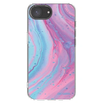 Picasee διαφανής θήκη σιλικόνης Apple iPhone 16e - Pink liquid