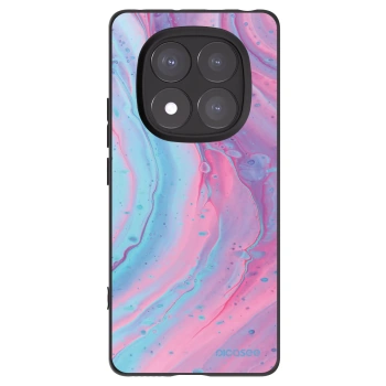 Picasee Μαύρη θήκη σιλικόνης για Xiaomi Redmi Note 14 Pro+ 5G - Pink liquid