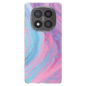 Picasee διαφανής θήκη σιλικόνης Xiaomi Redmi Note 14 Pro+ 5G - Pink liquid