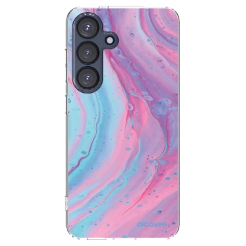 Picasee διαφανής θήκη σιλικόνης Samsung Galaxy S25 5G - Pink liquid