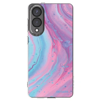 Picasee διαφανής θήκη σιλικόνης Samsung Galaxy S25 Edge 5G - Pink liquid