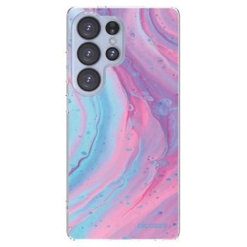 Picasee διαφανής θήκη σιλικόνης Samsung Galaxy S25 Ultra 5G - Pink liquid