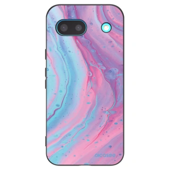 Picasee Μαύρη θήκη σιλικόνης για Google Pixel 8 - Pink liquid