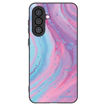 Picasee Μαύρη θήκη σιλικόνης για Samsung Galaxy A56 5G A566B - Pink liquid