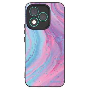 Picasee Μαύρη θήκη σιλικόνης για Honor 400 Lite 5G - Pink liquid