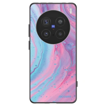 Picasee Μαύρη θήκη σιλικόνης για Vivo X200 Pro - Pink liquid