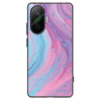 Picasee Μαύρη θήκη σιλικόνης για Xiaomi Poco F7 5G - Pink liquid
