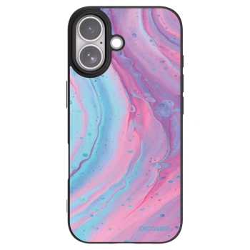 Picasee Μαύρη θήκη σιλικόνης για Apple iPhone 17 - Pink liquid