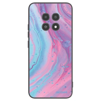 Picasee Μαύρη θήκη σιλικόνης για Realme 12X - Pink liquid