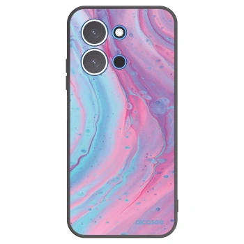 Picasee Μαύρη θήκη σιλικόνης για Xiaomi Redmi 15C 4G - Pink liquid