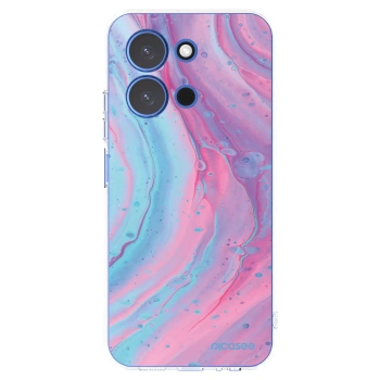 Picasee διαφανής θήκη σιλικόνης Xiaomi Redmi 15C 4G - Pink liquid