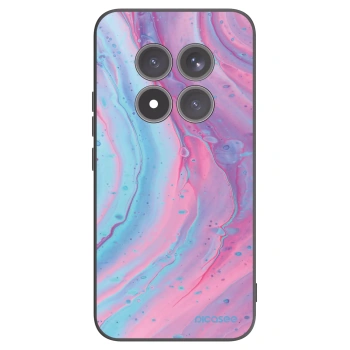 Picasee Μαύρη θήκη σιλικόνης για Xiaomi Redmi Note 15 Pro+ - Pink liquid