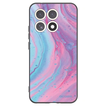 Picasee Μαύρη θήκη σιλικόνης για Xiaomi 15T - Pink liquid